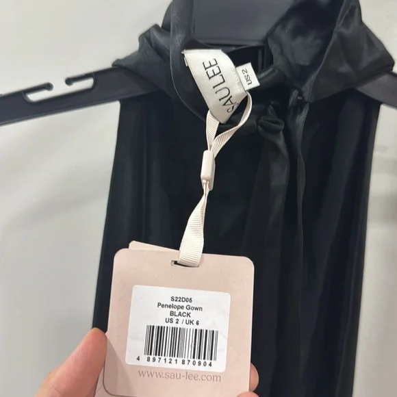 SAU LEE Penelope Gown in Black